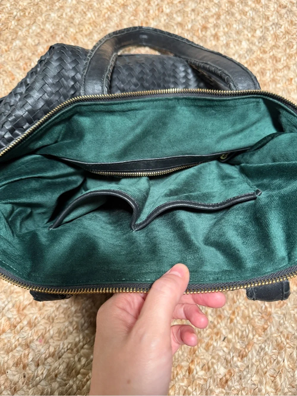 Leather woven bag - Picture 4 of 7